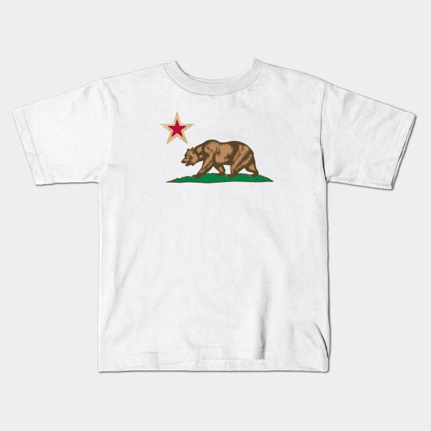 California Flag II Kids T-Shirt by Cascadia by Nature Magick